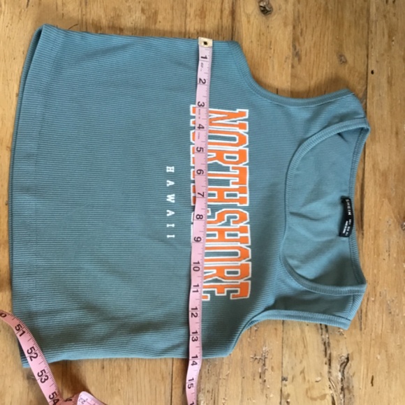 north Shore Hawaii crop top Shein Size S new tank ribbed - Picture 6 of 7